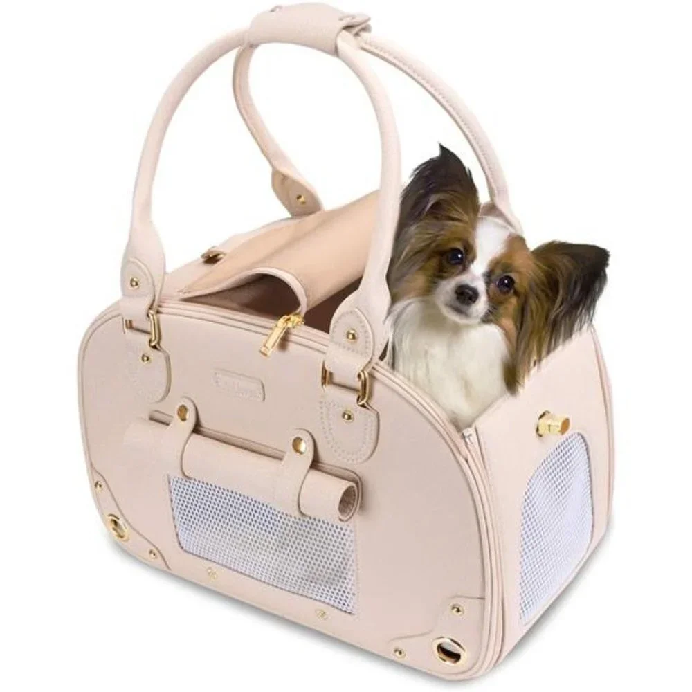 Dog Carrier Purse, Pet Carrier, Cat Carrier, Waterproof Premium Leather Pet Bag